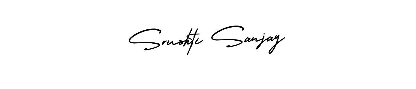 See photos of Srushti Sanjay official signature by Spectra . Check more albums & portfolios. Read reviews & check more about AmerikaSignatureDemo-Regular font. Srushti Sanjay signature style 3 images and pictures png
