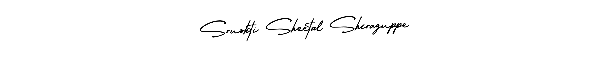 See photos of Srushti Sheetal Shiraguppe official signature by Spectra . Check more albums & portfolios. Read reviews & check more about AmerikaSignatureDemo-Regular font. Srushti Sheetal Shiraguppe signature style 3 images and pictures png