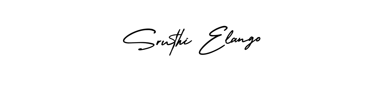 Make a beautiful signature design for name Sruthi Elango. With this signature (AmerikaSignatureDemo-Regular) style, you can create a handwritten signature for free. Sruthi Elango signature style 3 images and pictures png