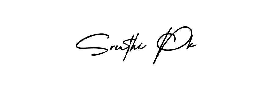 Sruthi Pk stylish signature style. Best Handwritten Sign (AmerikaSignatureDemo-Regular) for my name. Handwritten Signature Collection Ideas for my name Sruthi Pk. Sruthi Pk signature style 3 images and pictures png