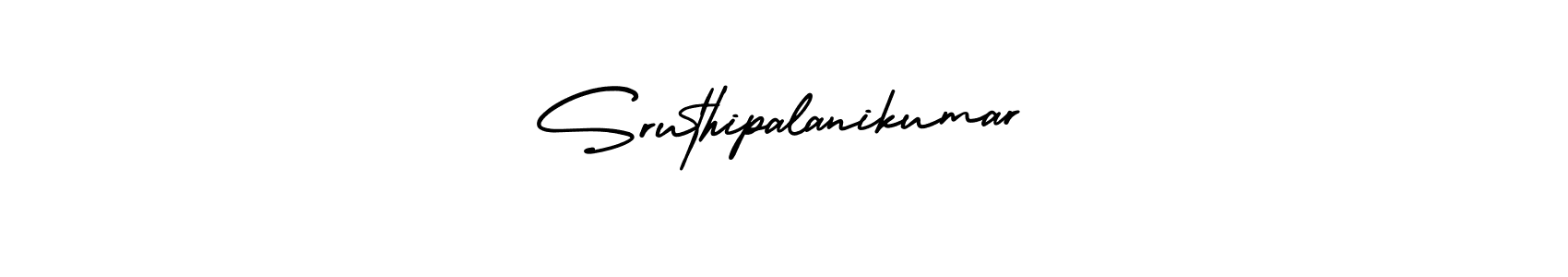 How to make Sruthipalanikumar name signature. Use AmerikaSignatureDemo-Regular style for creating short signs online. This is the latest handwritten sign. Sruthipalanikumar signature style 3 images and pictures png