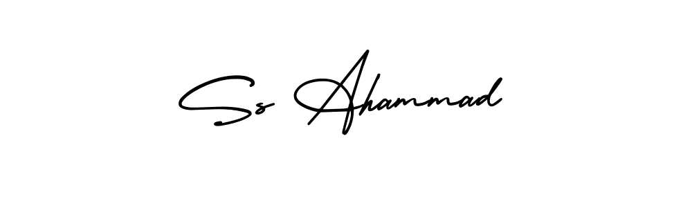 The best way (AmerikaSignatureDemo-Regular) to make a short signature is to pick only two or three words in your name. The name Ss Ahammad include a total of six letters. For converting this name. Ss Ahammad signature style 3 images and pictures png