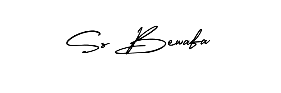 Create a beautiful signature design for name Ss Bewafa. With this signature (AmerikaSignatureDemo-Regular) fonts, you can make a handwritten signature for free. Ss Bewafa signature style 3 images and pictures png