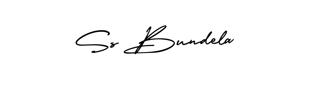 You should practise on your own different ways (AmerikaSignatureDemo-Regular) to write your name (Ss Bundela) in signature. don't let someone else do it for you. Ss Bundela signature style 3 images and pictures png
