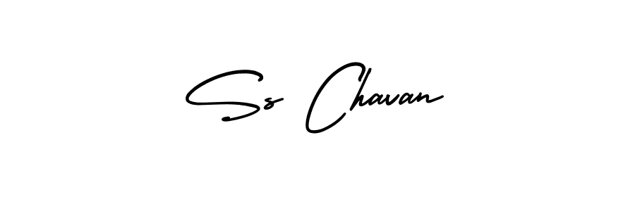The best way (AmerikaSignatureDemo-Regular) to make a short signature is to pick only two or three words in your name. The name Ss Chavan include a total of six letters. For converting this name. Ss Chavan signature style 3 images and pictures png