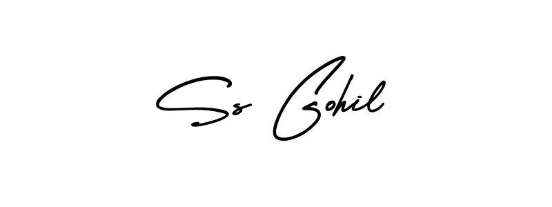 Ss Gohil stylish signature style. Best Handwritten Sign (AmerikaSignatureDemo-Regular) for my name. Handwritten Signature Collection Ideas for my name Ss Gohil. Ss Gohil signature style 3 images and pictures png