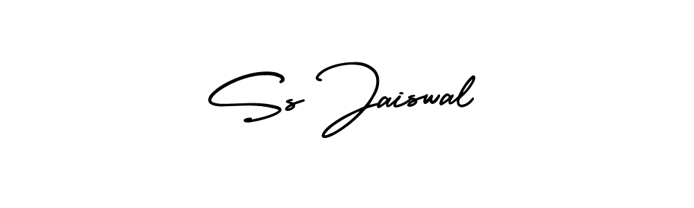 The best way (AmerikaSignatureDemo-Regular) to make a short signature is to pick only two or three words in your name. The name Ss Jaiswal include a total of six letters. For converting this name. Ss Jaiswal signature style 3 images and pictures png