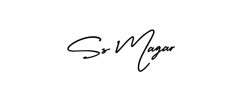 Also You can easily find your signature by using the search form. We will create Ss Magar name handwritten signature images for you free of cost using AmerikaSignatureDemo-Regular sign style. Ss Magar signature style 3 images and pictures png