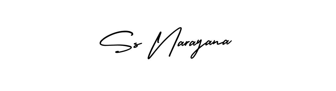 Use a signature maker to create a handwritten signature online. With this signature software, you can design (AmerikaSignatureDemo-Regular) your own signature for name Ss Narayana. Ss Narayana signature style 3 images and pictures png