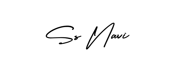 Design your own signature with our free online signature maker. With this signature software, you can create a handwritten (AmerikaSignatureDemo-Regular) signature for name Ss Navi. Ss Navi signature style 3 images and pictures png