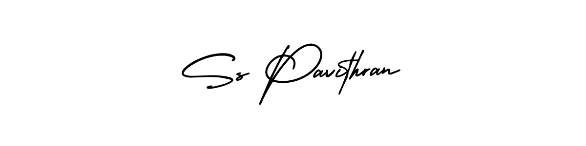 Make a short Ss Pavithran signature style. Manage your documents anywhere anytime using AmerikaSignatureDemo-Regular. Create and add eSignatures, submit forms, share and send files easily. Ss Pavithran signature style 3 images and pictures png