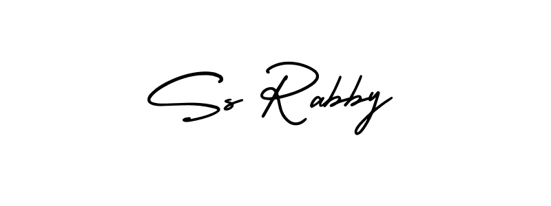 How to make Ss Rabby signature? AmerikaSignatureDemo-Regular is a professional autograph style. Create handwritten signature for Ss Rabby name. Ss Rabby signature style 3 images and pictures png