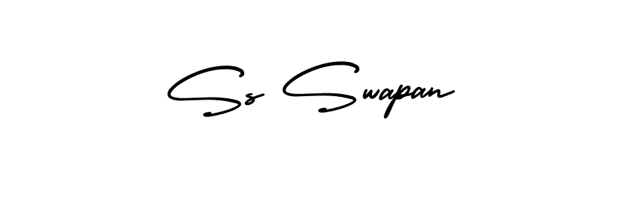 How to make Ss Swapan name signature. Use AmerikaSignatureDemo-Regular style for creating short signs online. This is the latest handwritten sign. Ss Swapan signature style 3 images and pictures png