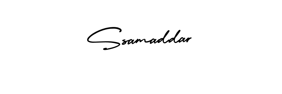 How to make Ssamaddar name signature. Use AmerikaSignatureDemo-Regular style for creating short signs online. This is the latest handwritten sign. Ssamaddar signature style 3 images and pictures png