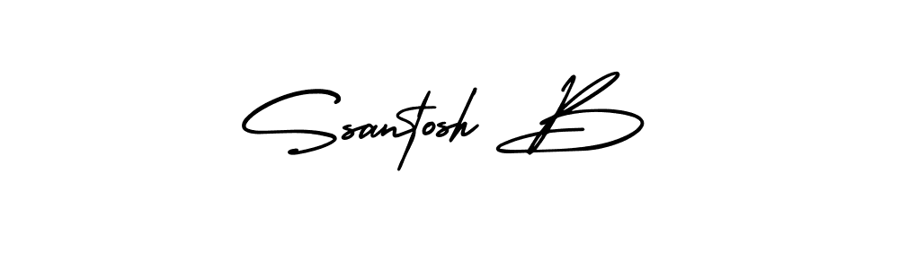 It looks lik you need a new signature style for name Ssantosh B. Design unique handwritten (AmerikaSignatureDemo-Regular) signature with our free signature maker in just a few clicks. Ssantosh B signature style 3 images and pictures png