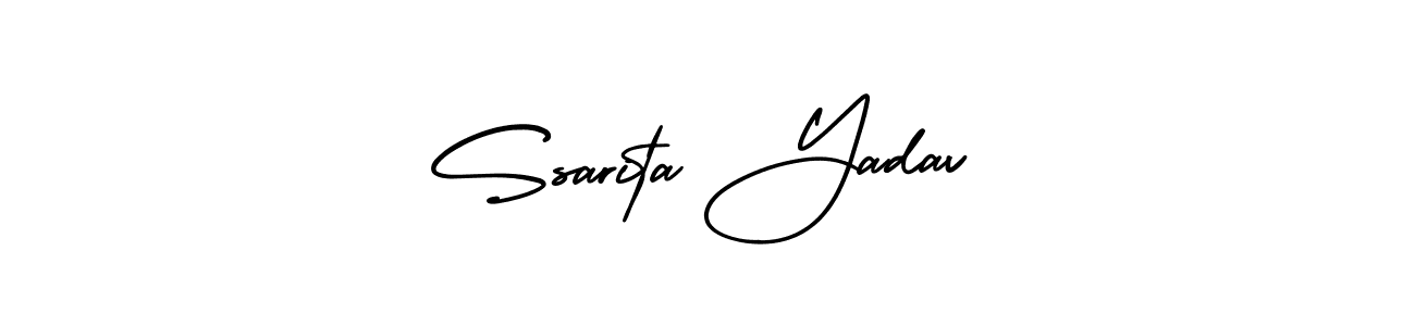 How to make Ssarita Yadav signature? AmerikaSignatureDemo-Regular is a professional autograph style. Create handwritten signature for Ssarita Yadav name. Ssarita Yadav signature style 3 images and pictures png