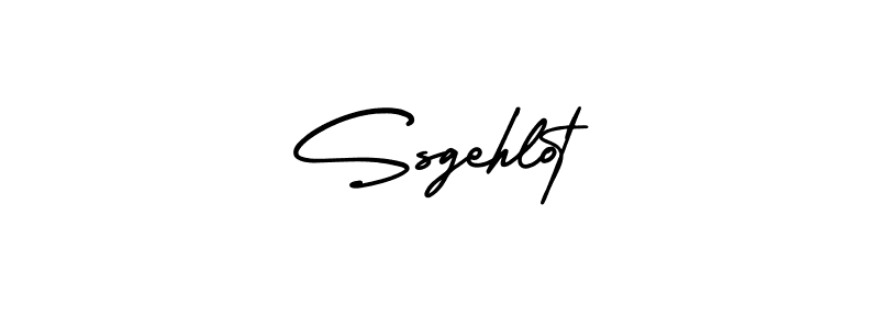 The best way (AmerikaSignatureDemo-Regular) to make a short signature is to pick only two or three words in your name. The name Ssgehlot include a total of six letters. For converting this name. Ssgehlot signature style 3 images and pictures png