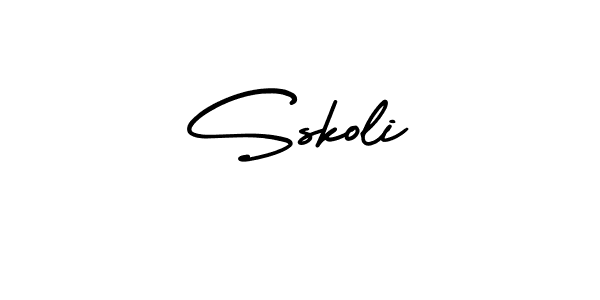 Sskoli stylish signature style. Best Handwritten Sign (AmerikaSignatureDemo-Regular) for my name. Handwritten Signature Collection Ideas for my name Sskoli. Sskoli signature style 3 images and pictures png