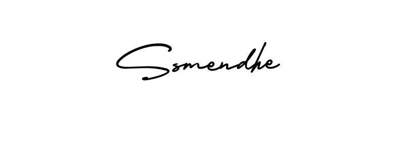 You should practise on your own different ways (AmerikaSignatureDemo-Regular) to write your name (Ssmendhe) in signature. don't let someone else do it for you. Ssmendhe signature style 3 images and pictures png