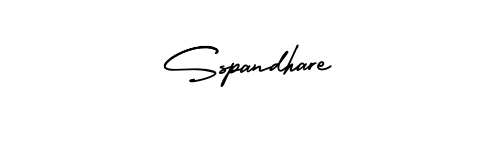 if you are searching for the best signature style for your name Sspandhare. so please give up your signature search. here we have designed multiple signature styles  using AmerikaSignatureDemo-Regular. Sspandhare signature style 3 images and pictures png