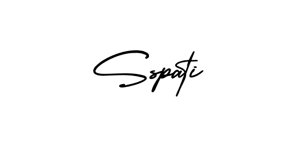 Sspati stylish signature style. Best Handwritten Sign (AmerikaSignatureDemo-Regular) for my name. Handwritten Signature Collection Ideas for my name Sspati. Sspati signature style 3 images and pictures png