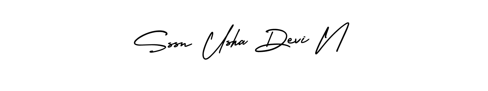 How to make Sssn Usha Devi N signature? AmerikaSignatureDemo-Regular is a professional autograph style. Create handwritten signature for Sssn Usha Devi N name. Sssn Usha Devi N signature style 3 images and pictures png