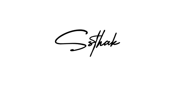 Design your own signature with our free online signature maker. With this signature software, you can create a handwritten (AmerikaSignatureDemo-Regular) signature for name Ssthak. Ssthak signature style 3 images and pictures png