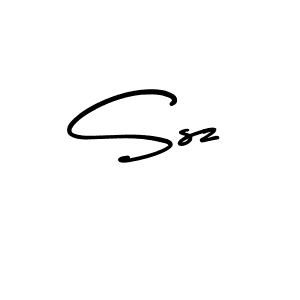 You should practise on your own different ways (AmerikaSignatureDemo-Regular) to write your name (Ssz) in signature. don't let someone else do it for you. Ssz signature style 3 images and pictures png