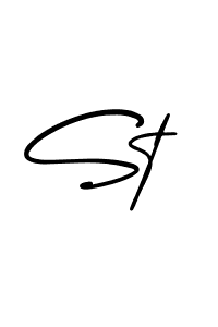 St stylish signature style. Best Handwritten Sign (AmerikaSignatureDemo-Regular) for my name. Handwritten Signature Collection Ideas for my name St. St signature style 3 images and pictures png