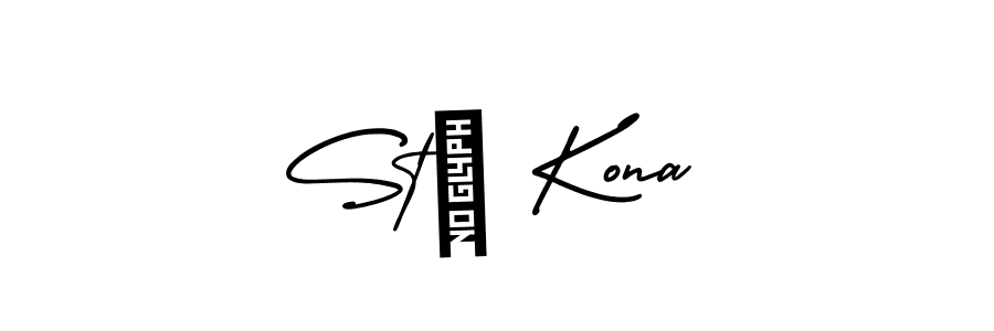 Sté Kona stylish signature style. Best Handwritten Sign (AmerikaSignatureDemo-Regular) for my name. Handwritten Signature Collection Ideas for my name Sté Kona. Sté Kona signature style 3 images and pictures png