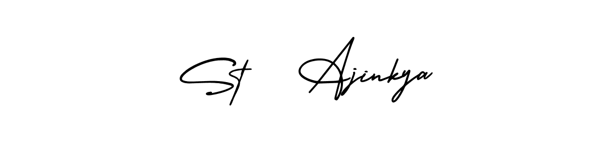 Make a beautiful signature design for name St   Ajinkya. With this signature (AmerikaSignatureDemo-Regular) style, you can create a handwritten signature for free. St   Ajinkya signature style 3 images and pictures png