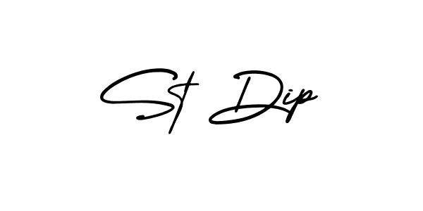 Check out images of Autograph of St Dip name. Actor St Dip Signature Style. AmerikaSignatureDemo-Regular is a professional sign style online. St Dip signature style 3 images and pictures png
