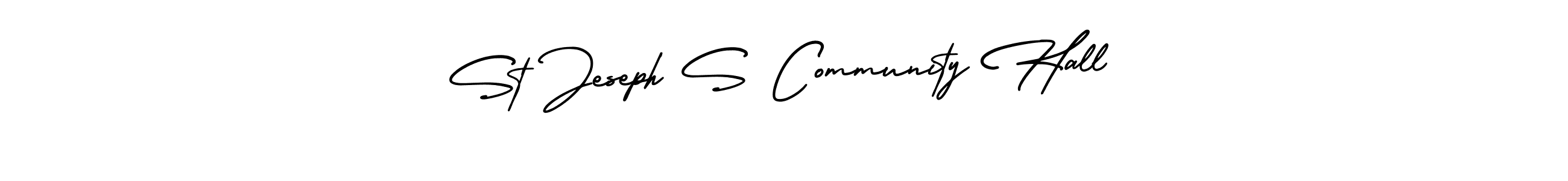 Create a beautiful signature design for name St Jeseph S Community Hall. With this signature (AmerikaSignatureDemo-Regular) fonts, you can make a handwritten signature for free. St Jeseph S Community Hall signature style 3 images and pictures png