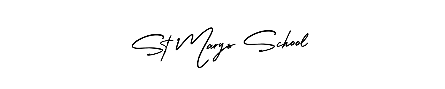 The best way (AmerikaSignatureDemo-Regular) to make a short signature is to pick only two or three words in your name. The name St Marys School include a total of six letters. For converting this name. St Marys School signature style 3 images and pictures png