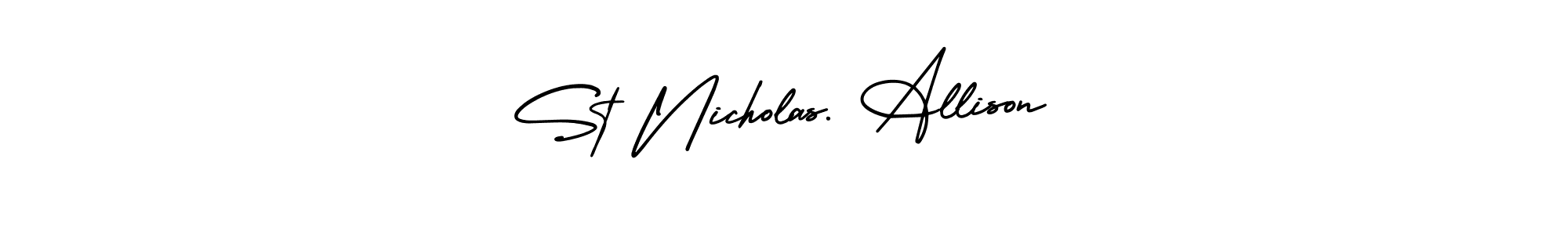 Best and Professional Signature Style for St Nicholas. Allison. AmerikaSignatureDemo-Regular Best Signature Style Collection. St Nicholas. Allison signature style 3 images and pictures png