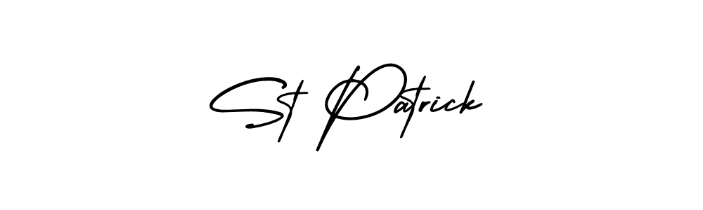 You should practise on your own different ways (AmerikaSignatureDemo-Regular) to write your name (St Patrick) in signature. don't let someone else do it for you. St Patrick signature style 3 images and pictures png