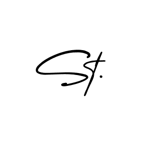 Also You can easily find your signature by using the search form. We will create St. name handwritten signature images for you free of cost using AmerikaSignatureDemo-Regular sign style. St. signature style 3 images and pictures png