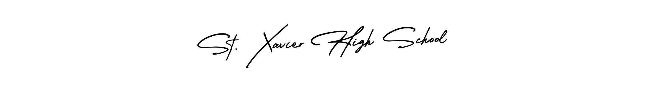 The best way (AmerikaSignatureDemo-Regular) to make a short signature is to pick only two or three words in your name. The name St. Xavier High School include a total of six letters. For converting this name. St. Xavier High School signature style 3 images and pictures png