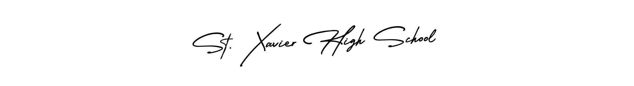 Make a beautiful signature design for name St. Xavier High School. With this signature (AmerikaSignatureDemo-Regular) style, you can create a handwritten signature for free. St. Xavier High School signature style 3 images and pictures png