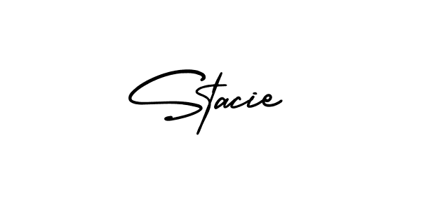 How to make Stacie name signature. Use AmerikaSignatureDemo-Regular style for creating short signs online. This is the latest handwritten sign. Stacie signature style 3 images and pictures png