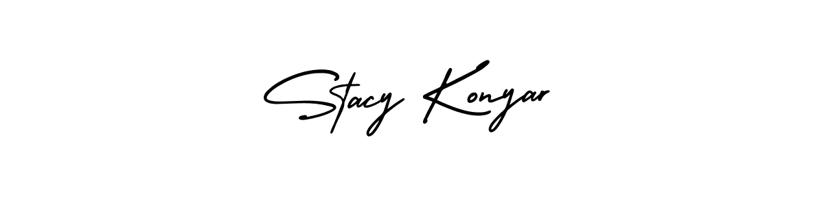 Design your own signature with our free online signature maker. With this signature software, you can create a handwritten (AmerikaSignatureDemo-Regular) signature for name Stacy Konyar. Stacy Konyar signature style 3 images and pictures png