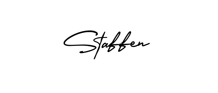 Similarly AmerikaSignatureDemo-Regular is the best handwritten signature design. Signature creator online .You can use it as an online autograph creator for name Staffen. Staffen signature style 3 images and pictures png