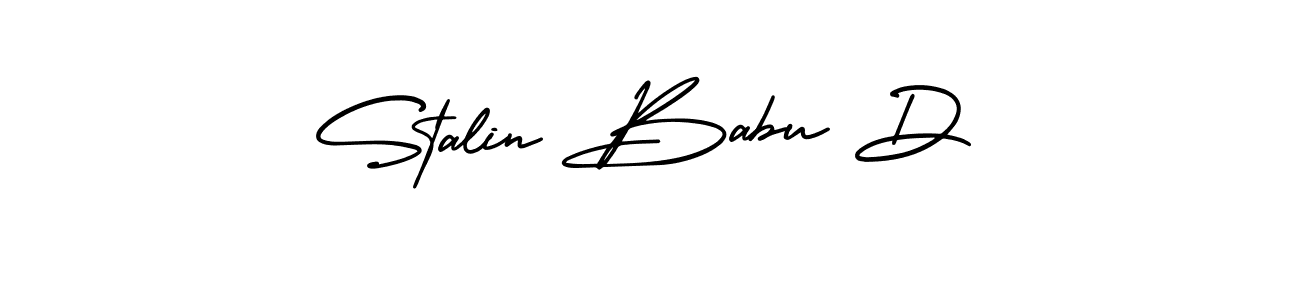 Make a beautiful signature design for name Stalin Babu D. With this signature (AmerikaSignatureDemo-Regular) style, you can create a handwritten signature for free. Stalin Babu D signature style 3 images and pictures png