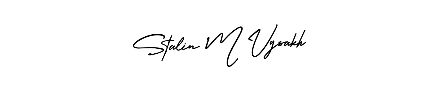 Also You can easily find your signature by using the search form. We will create Stalin M Vysakh name handwritten signature images for you free of cost using AmerikaSignatureDemo-Regular sign style. Stalin M Vysakh signature style 3 images and pictures png