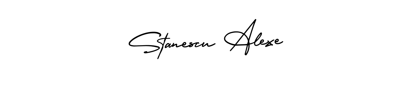 Stanescu Alexe stylish signature style. Best Handwritten Sign (AmerikaSignatureDemo-Regular) for my name. Handwritten Signature Collection Ideas for my name Stanescu Alexe. Stanescu Alexe signature style 3 images and pictures png