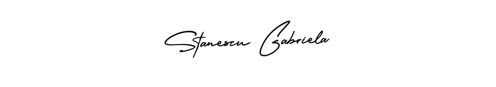 Use a signature maker to create a handwritten signature online. With this signature software, you can design (AmerikaSignatureDemo-Regular) your own signature for name Stanescu Gabriela. Stanescu Gabriela signature style 3 images and pictures png