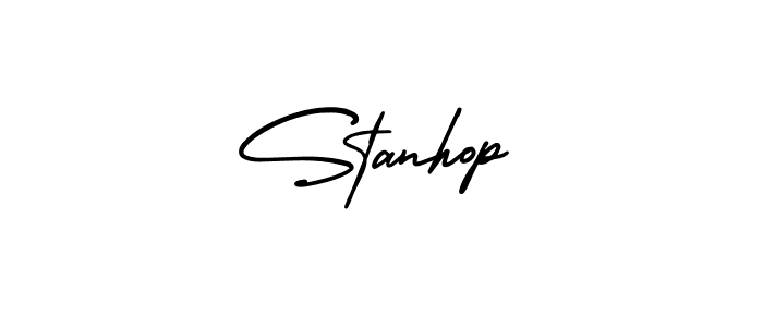 It looks lik you need a new signature style for name Stanhop. Design unique handwritten (AmerikaSignatureDemo-Regular) signature with our free signature maker in just a few clicks. Stanhop signature style 3 images and pictures png