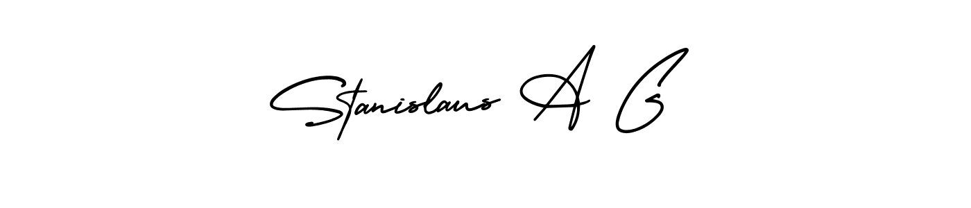Similarly AmerikaSignatureDemo-Regular is the best handwritten signature design. Signature creator online .You can use it as an online autograph creator for name Stanislaus A G. Stanislaus A G signature style 3 images and pictures png