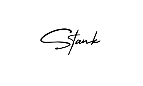 You should practise on your own different ways (AmerikaSignatureDemo-Regular) to write your name (Stank) in signature. don't let someone else do it for you. Stank signature style 3 images and pictures png