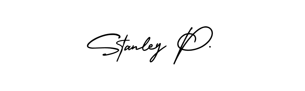 This is the best signature style for the Stanley P. name. Also you like these signature font (AmerikaSignatureDemo-Regular). Mix name signature. Stanley P. signature style 3 images and pictures png